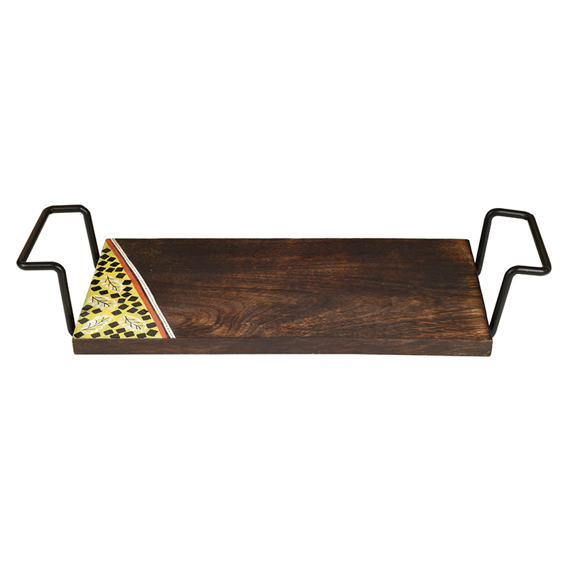 Moorni â€˜Leaf of Natureâ€™ Serving Platter in Rosewood - (17x6x3 in)