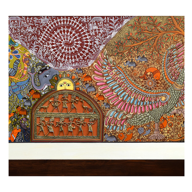 Moorni Handpainted Fusions â€“ Madhubani & Dhokra Painting