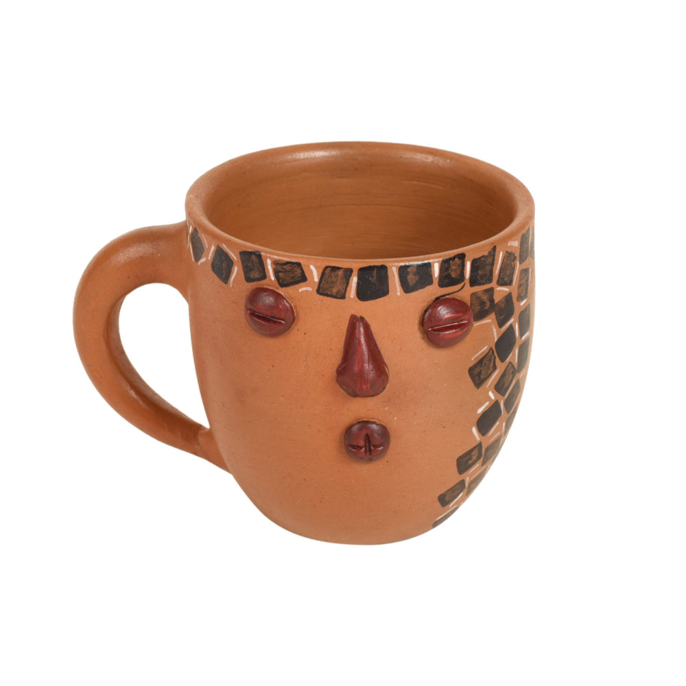 Moorni Knosh-B Earthen Cups with Tribal Motifs (Set of 4)