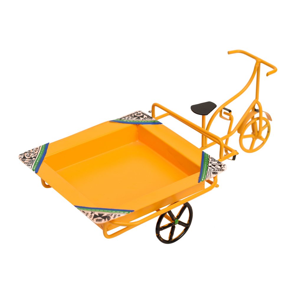 Moorni Funky Snacks Serving Rickshaw in Yellow (9x6x4)
