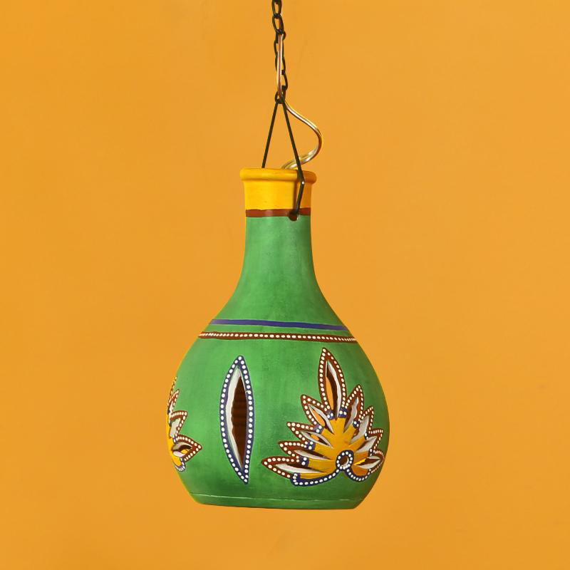 Moorni Ruso-D Terracotta Pendant Lamp In Emerald Green