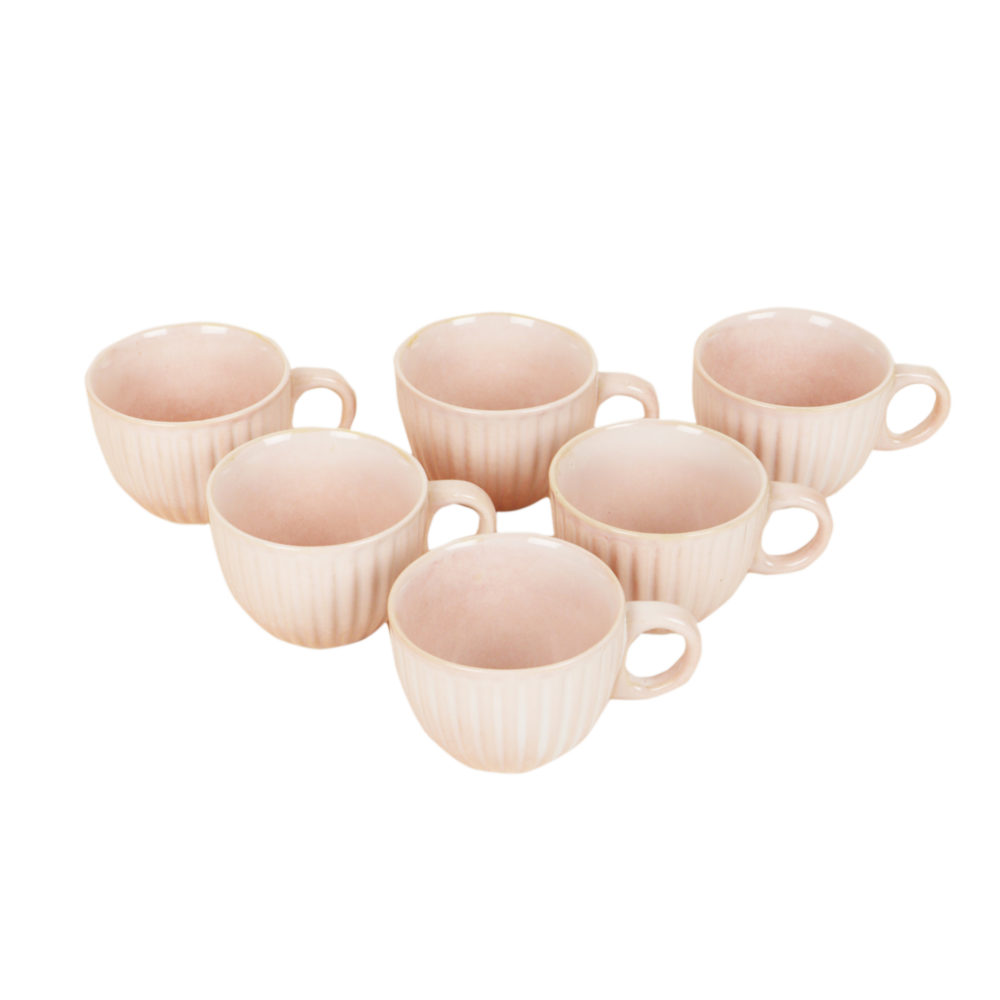 Moorni Flamingo Pink Tea Cups Set of 6