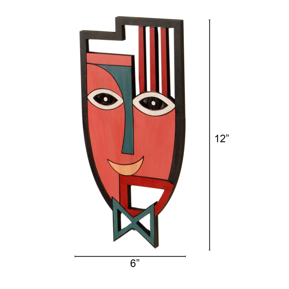 Moorni Tidy Ted Pink Wall Decor Mask (6x12)