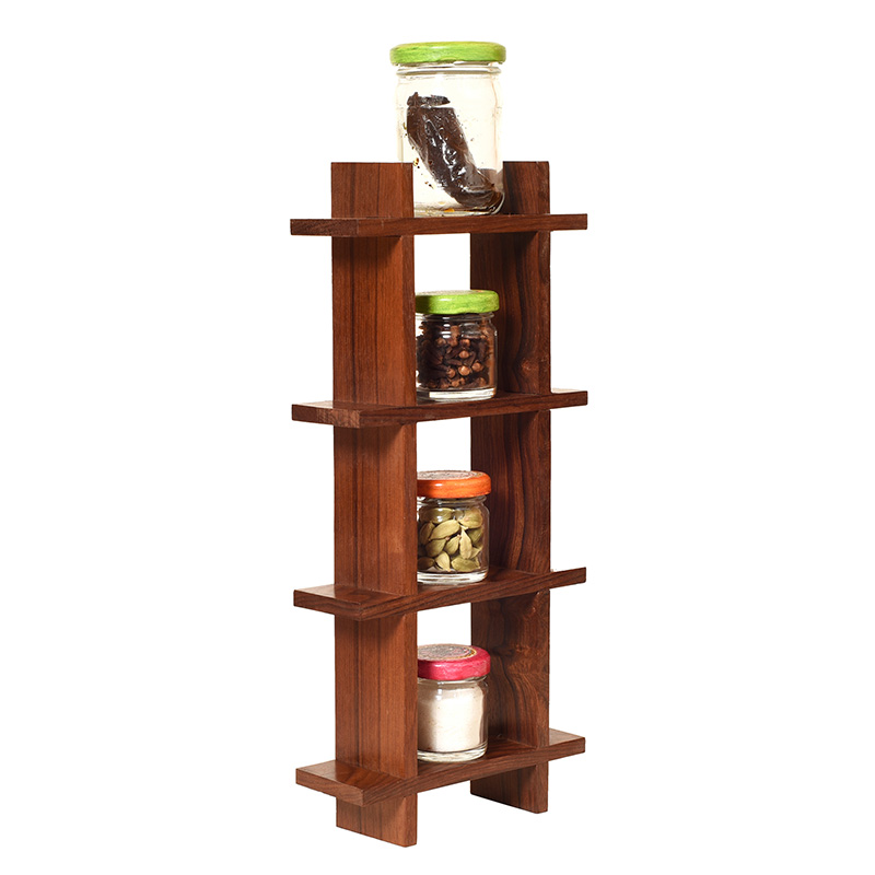 Moorni Wall Decor Ladder & 4 Spice Jars - (13x2x6 in)