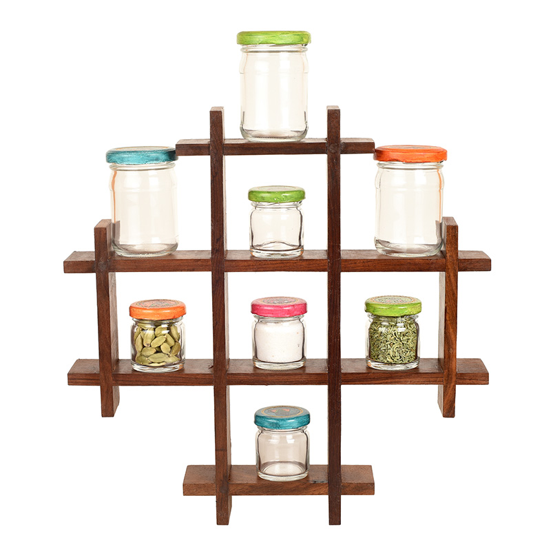 Moorni Spices Organizer For Wall Set Of 8 - (13x2x13 in)