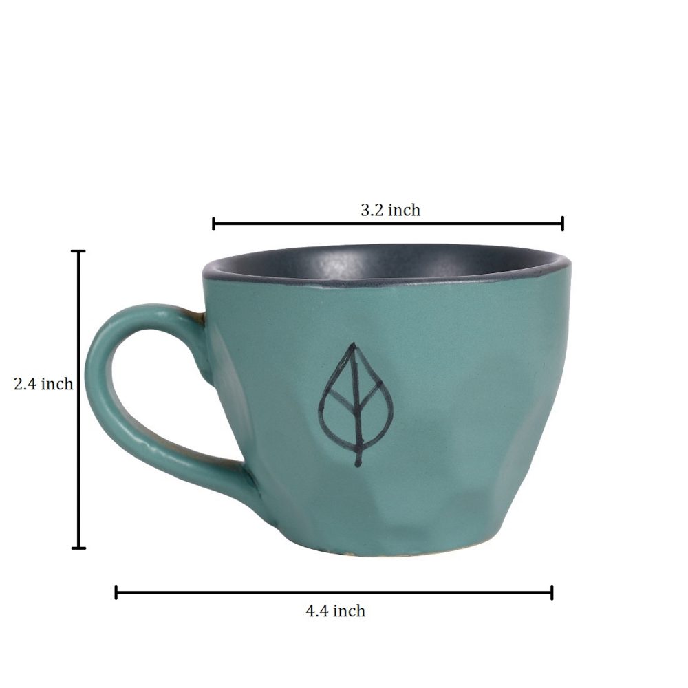 Moorni Cup Ceramic Aqua (Set of 6) (4.5x3.2x2.5)