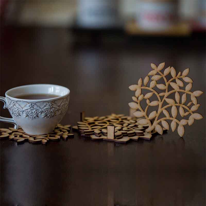 Olha-o Tree Shaped Set of 4 Coasters