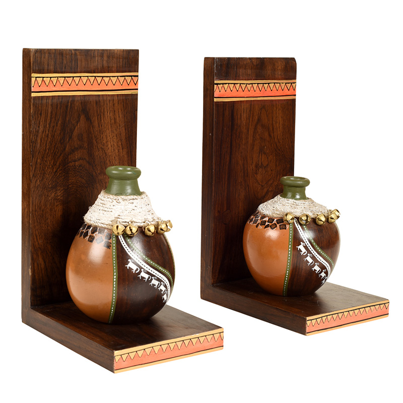 Moorni Coco Earthen Vases with Wall Decor Shelves (SO2)
