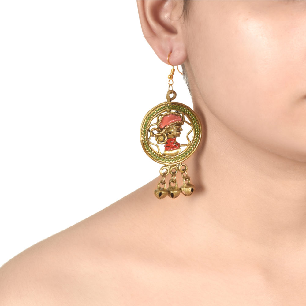 Moorni The Empress Star Handcrafted Trobal Dhokra Earrings