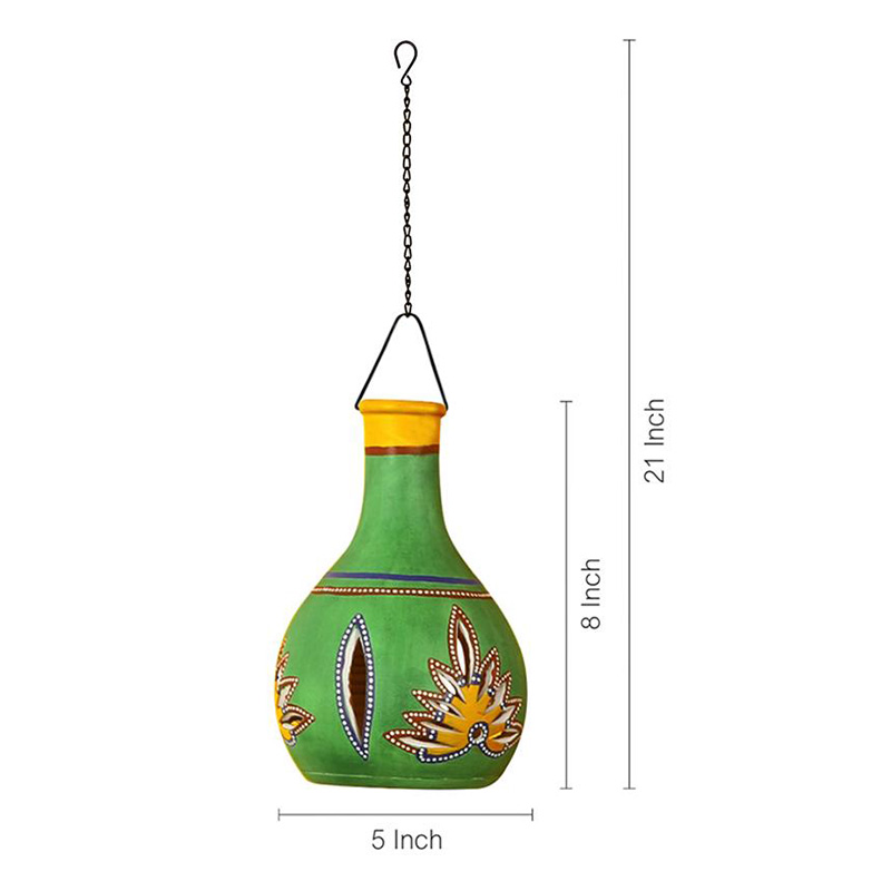 Moorni Ruso-D Terracotta Pendant Lamp In Emerald Green