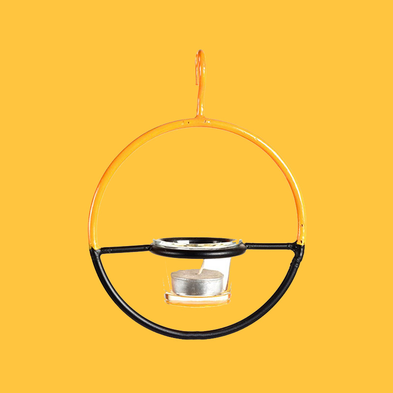 Moorni Candle Holder in Hanging Metal Ring (6x2x19)