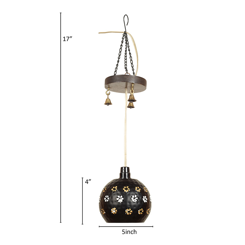 Moorni Star-1 Dome Shaped Pendant Lamp In Black