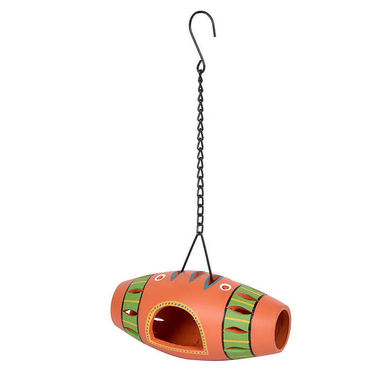 Moorni Terracotta Multicolor Handcrafted Hanging Tea light