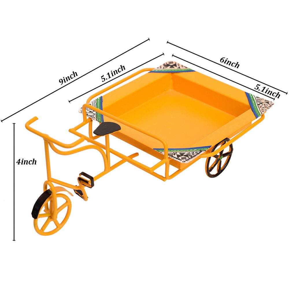 Moorni Funky Snacks Serving Rickshaw in Yellow (9x6x4)