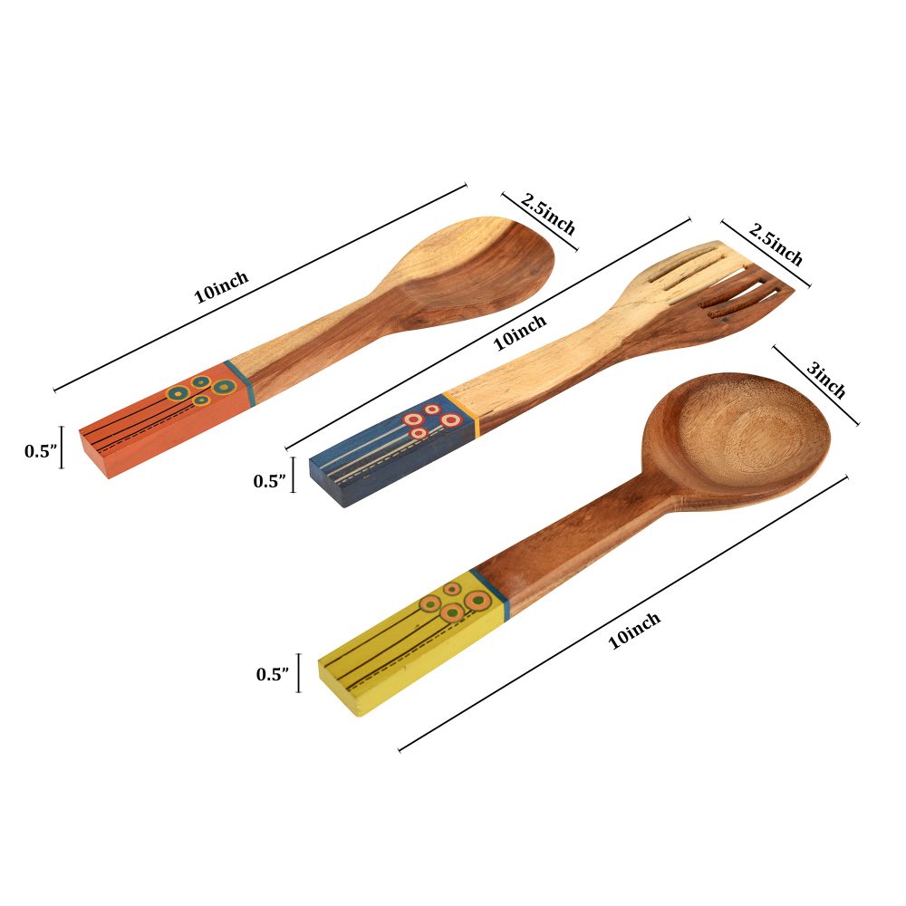 Moorni Handcrafted Wooden Ladles (Set of 3)