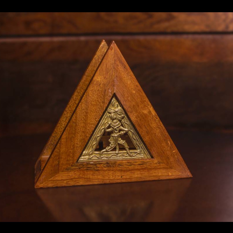 Triangle Napkin Holder in mango Wood