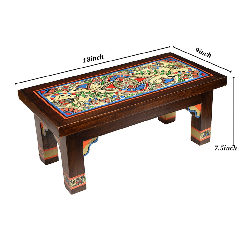 Moorni Kohbar Madhubani Chowki (18x9x7.5)