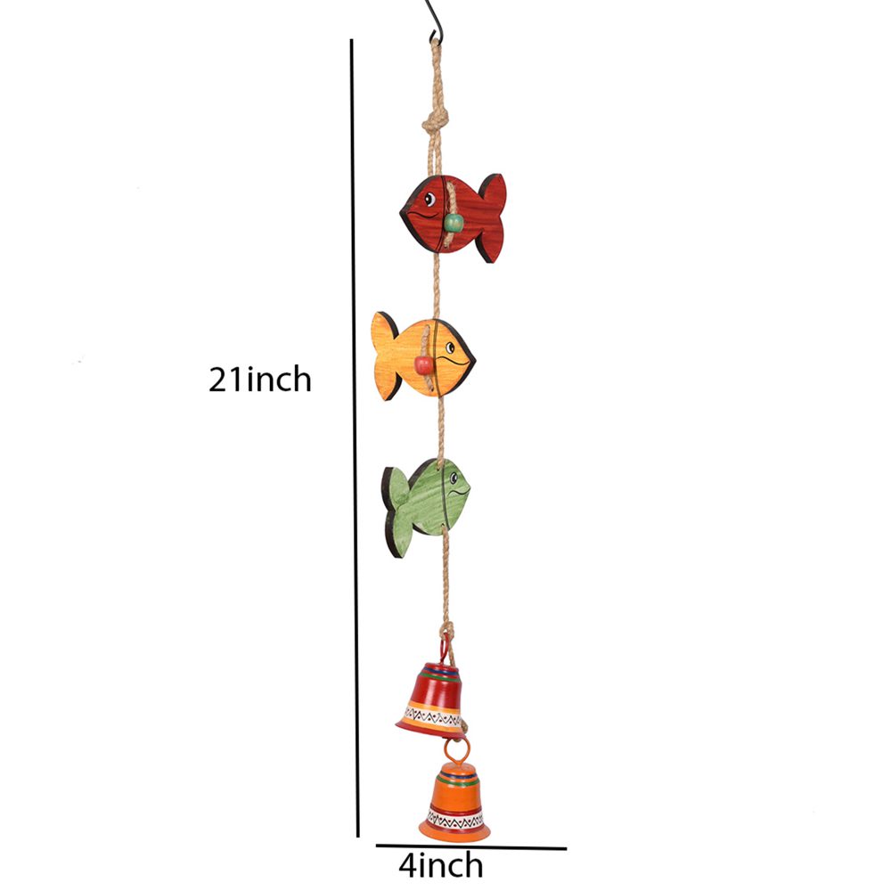 Moorni Windchime 3 Fish 2 Metal Bells (21x4)