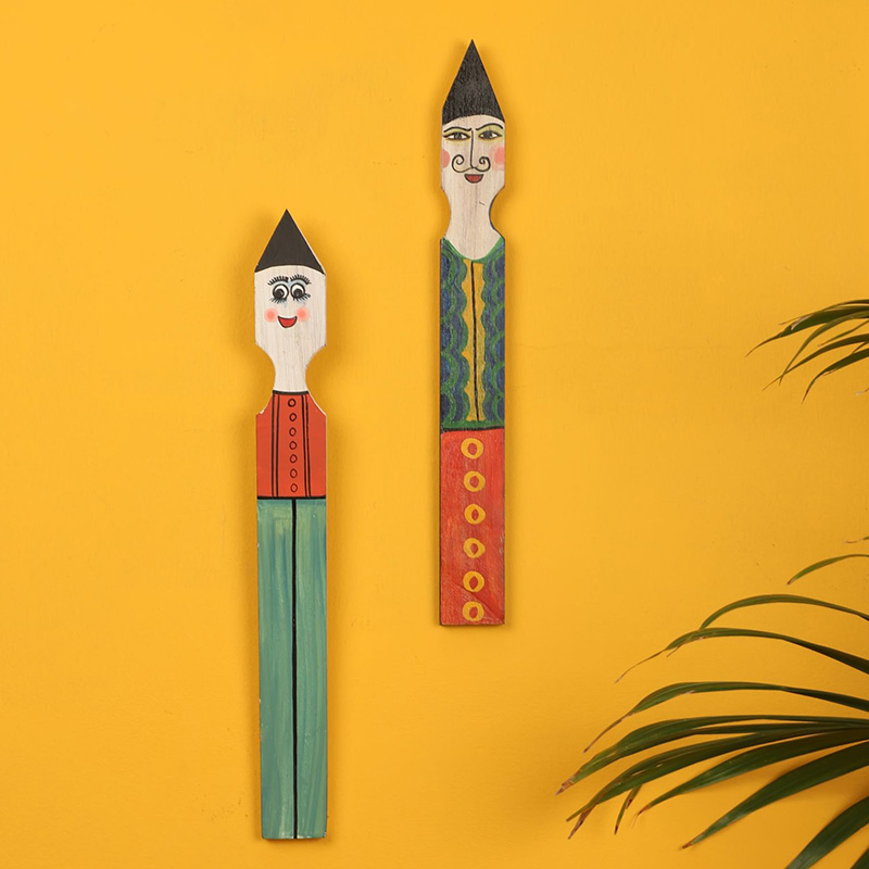 Moorni Motu Patlu Wall Decor Sticks (SO2) - (1.5x0.1x13.1 / 1.5x0.1x12.5 in)