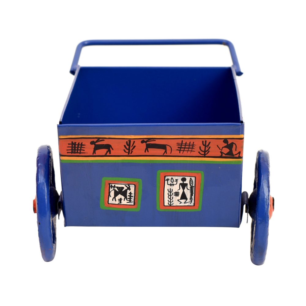Moorni Funky Snacks Serving Food Cart in Blue Color (6x4.4x4)