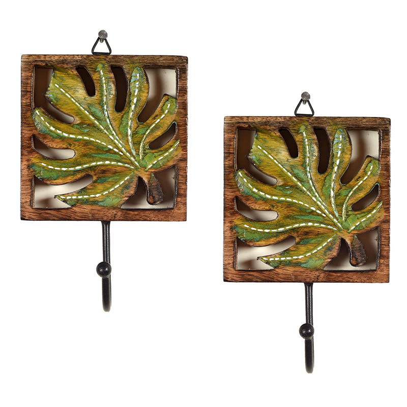 Moorni Autumn Leaf Towel Hanger with Single Hook-SO2 - (4x2x6 in)