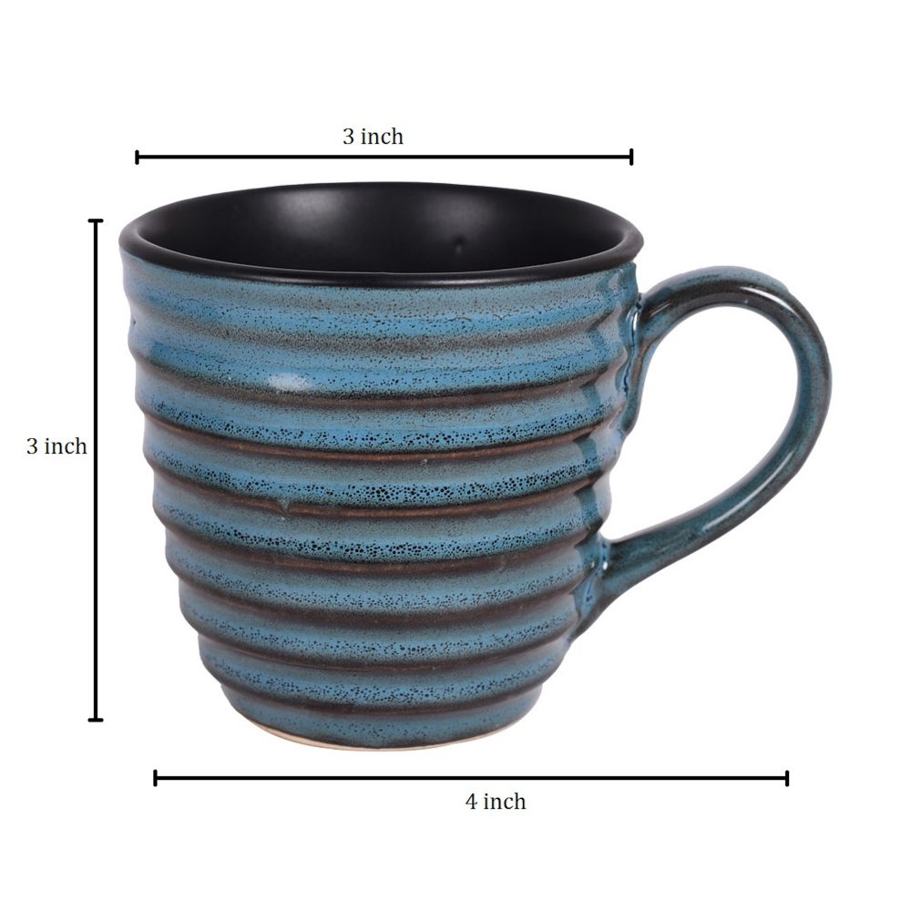 Moorni Cup Ceramic Blue (Set of 6) (4x3x3)
