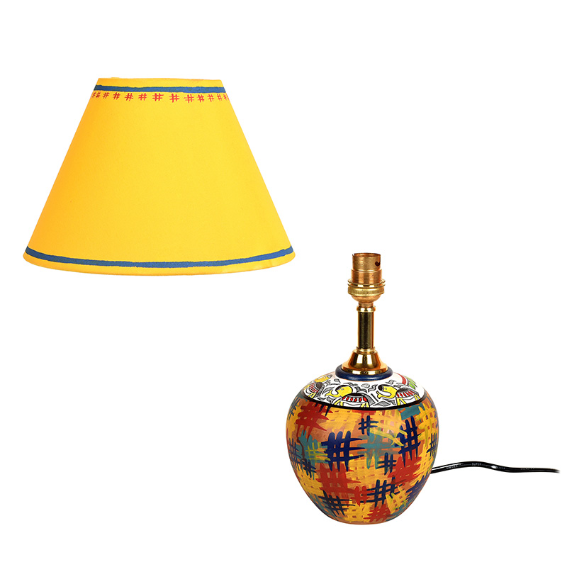 Moorni Colour Splash Terracotta Table Lamp - (8x12 in)