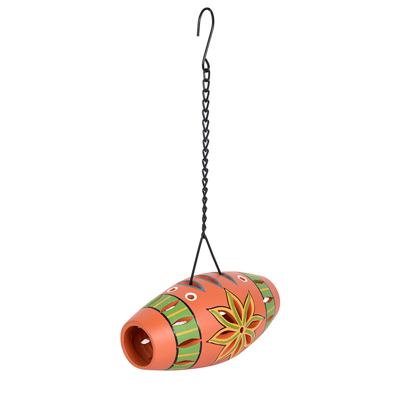 Moorni Terracotta Multicolor Handcrafted Hanging Tea light
