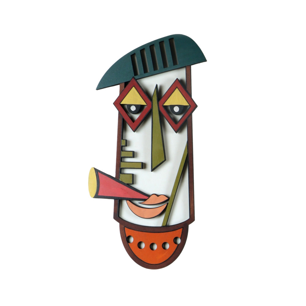 Moorni Mob Boss Green Wall Decor Mask (7x14)