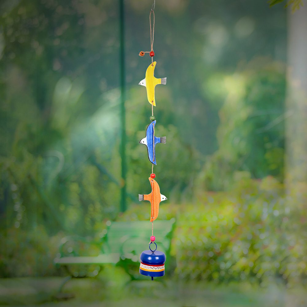 Moorni Windchime Wooden 3 Flying Birds (24x2)