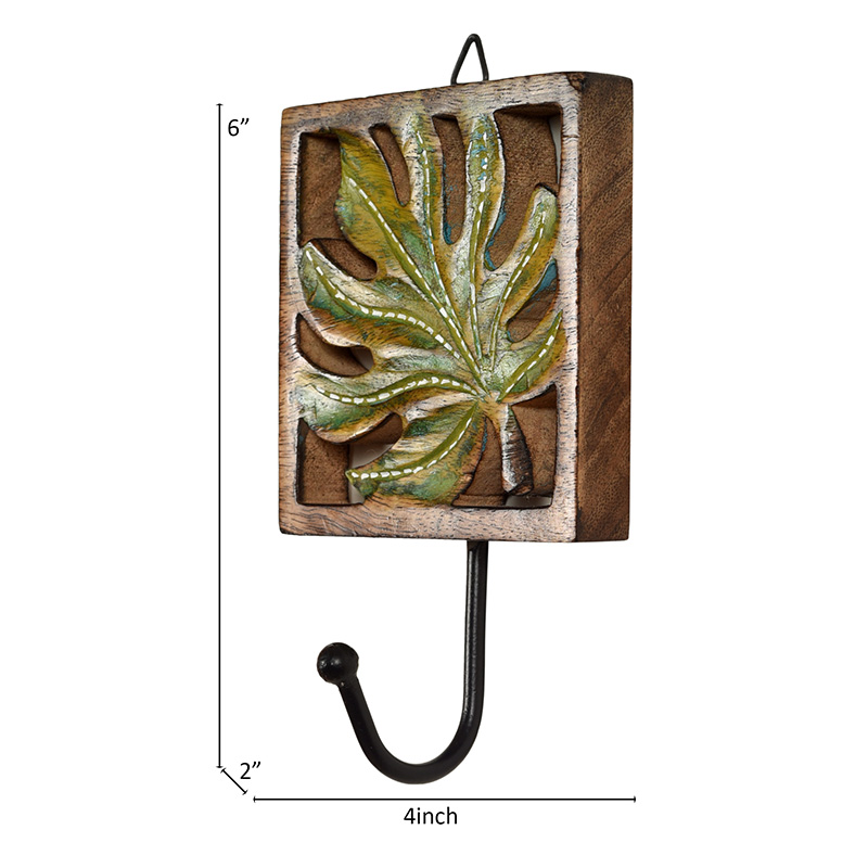 Moorni Autumn Leaf Towel Hanger with Single Hook-SO2 - (4x2x6 in)