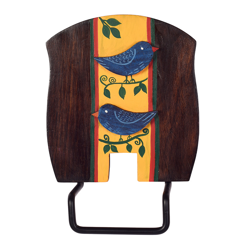 Moorni Love Birds Towel Hanger with Curved Handle - (6x0.5x9 in)