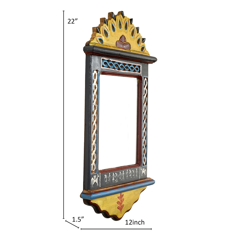 Moorni Handcrafted Jharokha Mirror Large - (12x22 in)