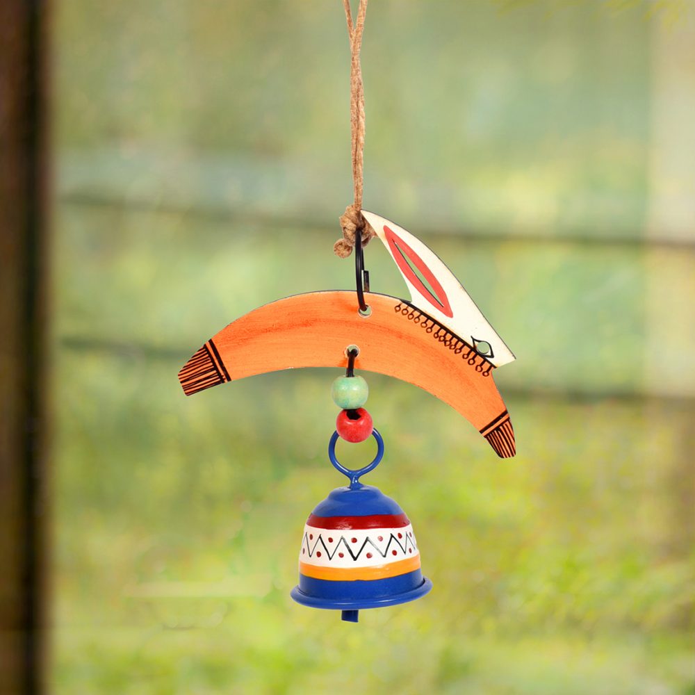 Moorni Rabbit Wind Chimes with Metal Bell for Outdoor Hanging and Home Decoration