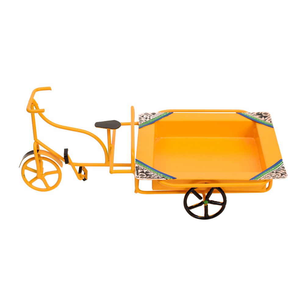 Moorni Funky Snacks Serving Rickshaw in Yellow (9x6x4)