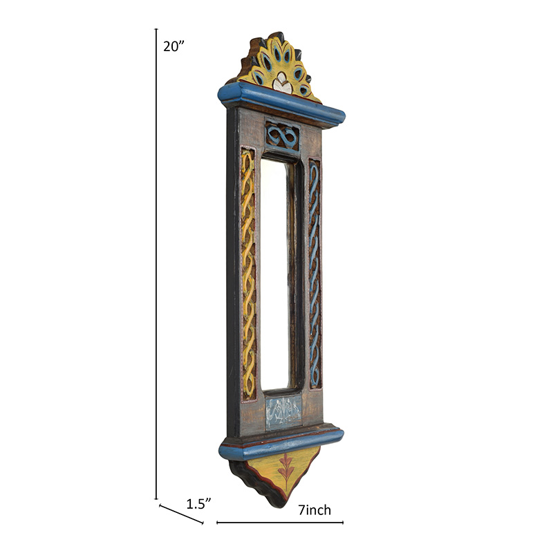 Moorni Handcrafted Jharokha Mirror Small - (20x7 in)