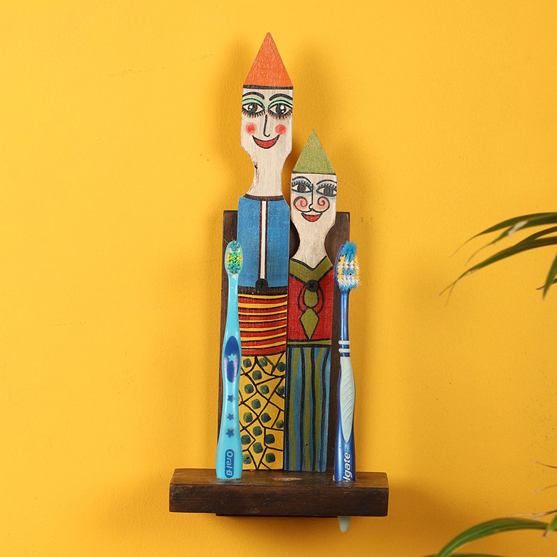 Moorni Jai-Veeru Toothbrush Holder for Walls - (5.5x4x12.5 in)