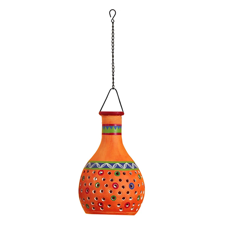 Moorni Ruso-E Terracotta Pendant Lamp in Gilded Orange