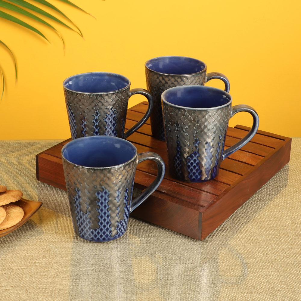 Moorni Midnight Blue Coffee Mugs Set of 4