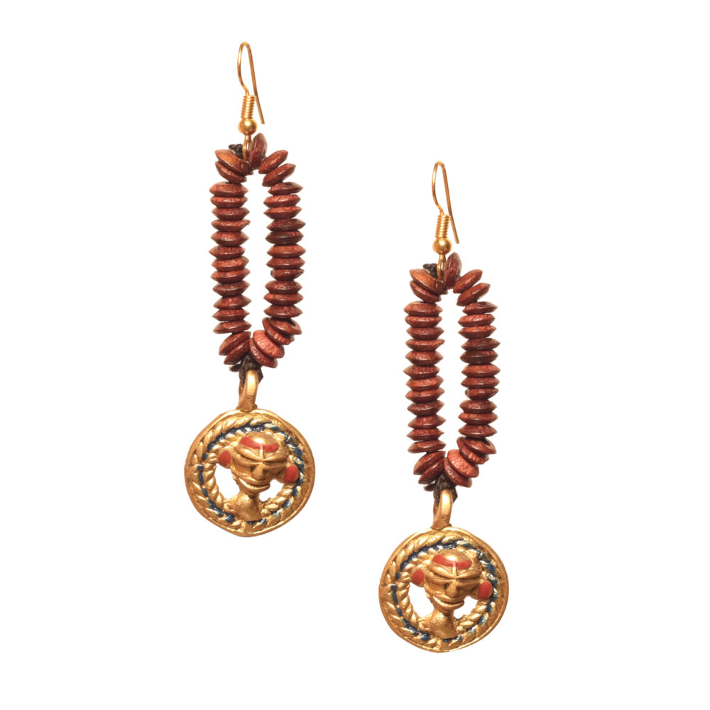 Moorni The Empress Loop Handcrafted Tribal Dhokra Earrings