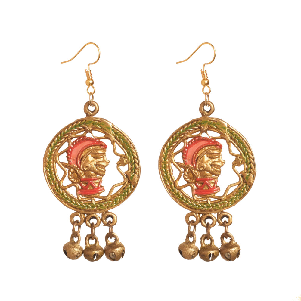 Moorni The Empress Star Handcrafted Trobal Dhokra Earrings