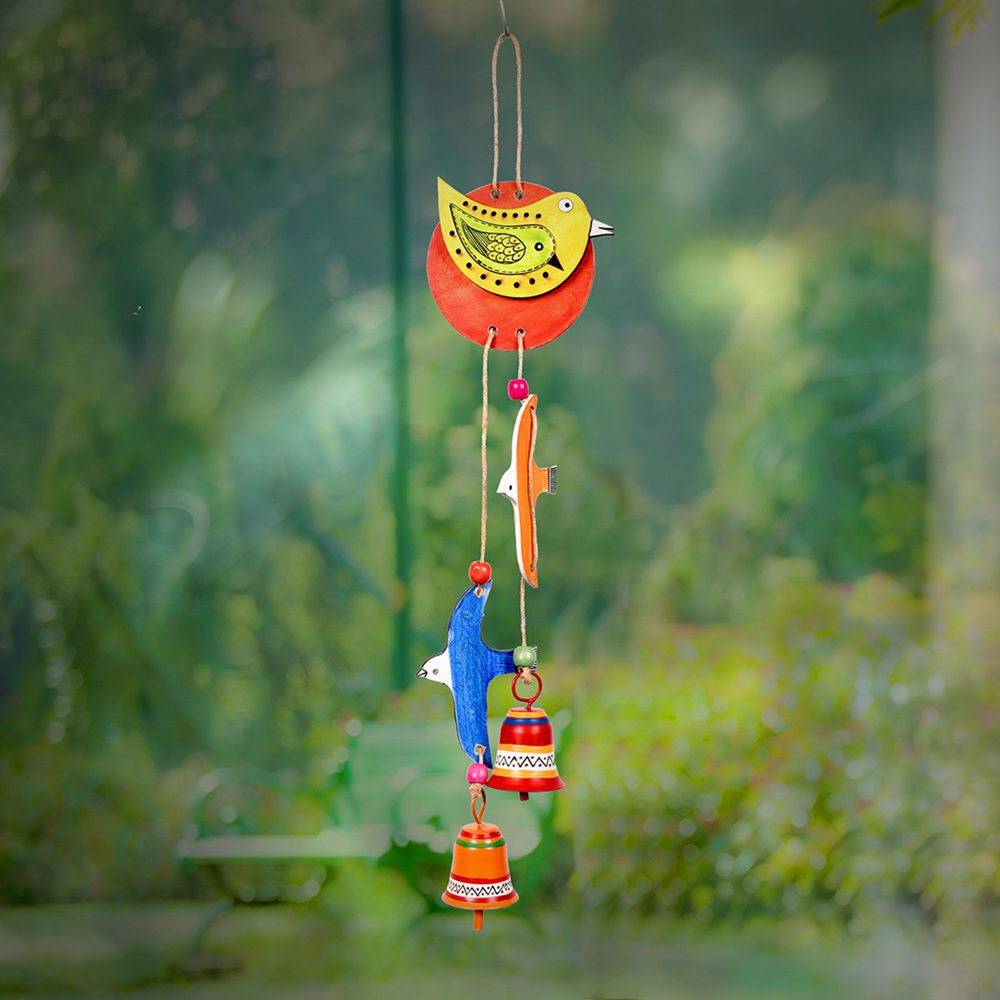 Moorni Windchime 2 Flying Bird & 2 Metal Bells (18x4)