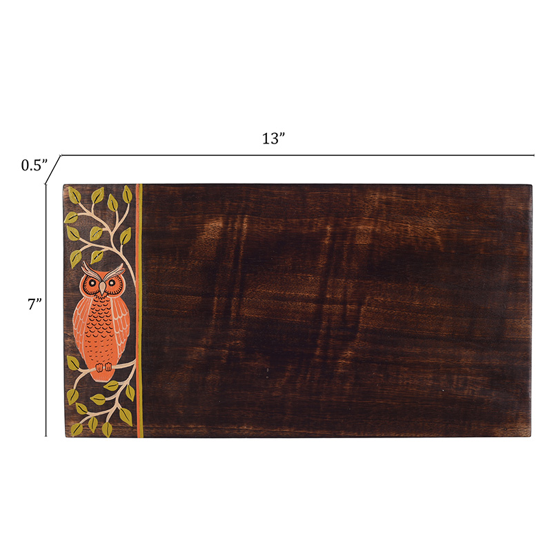 Moorni Hooting Owl Name Plate for Home (With Name) - (13 x 0.5 x 7 in)