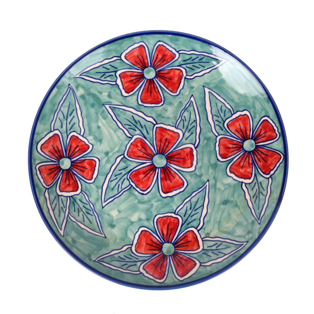 Moorni Flowers of Ecstasy Dinner Plates Set of 4, Arctic