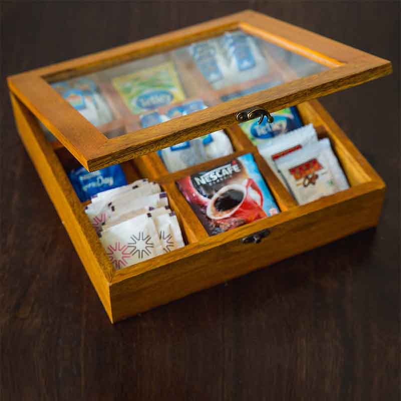 Olha-o Tea Box with Nine Compartments