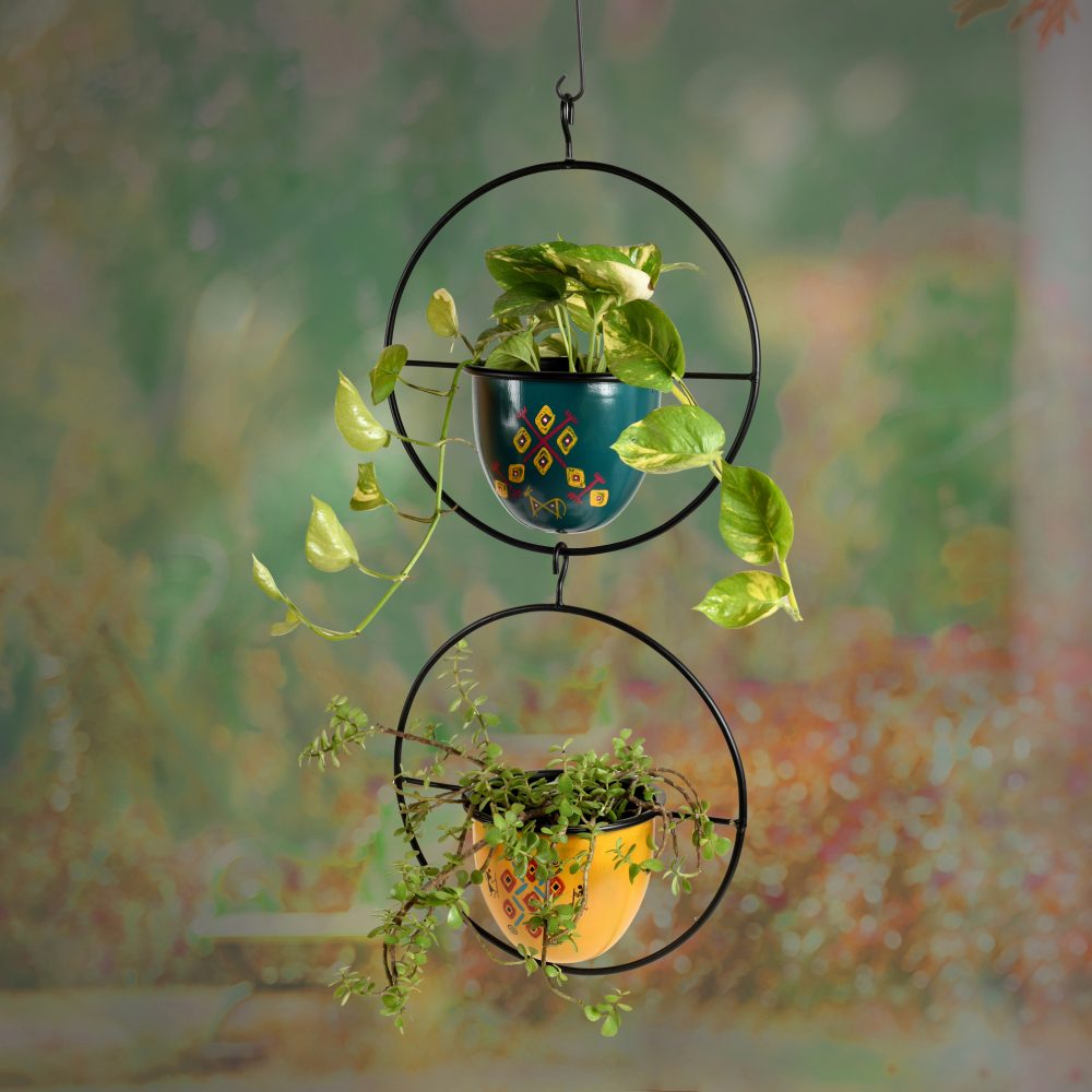 Moorni Colourful Hanging Planters So2 (12x6x27)