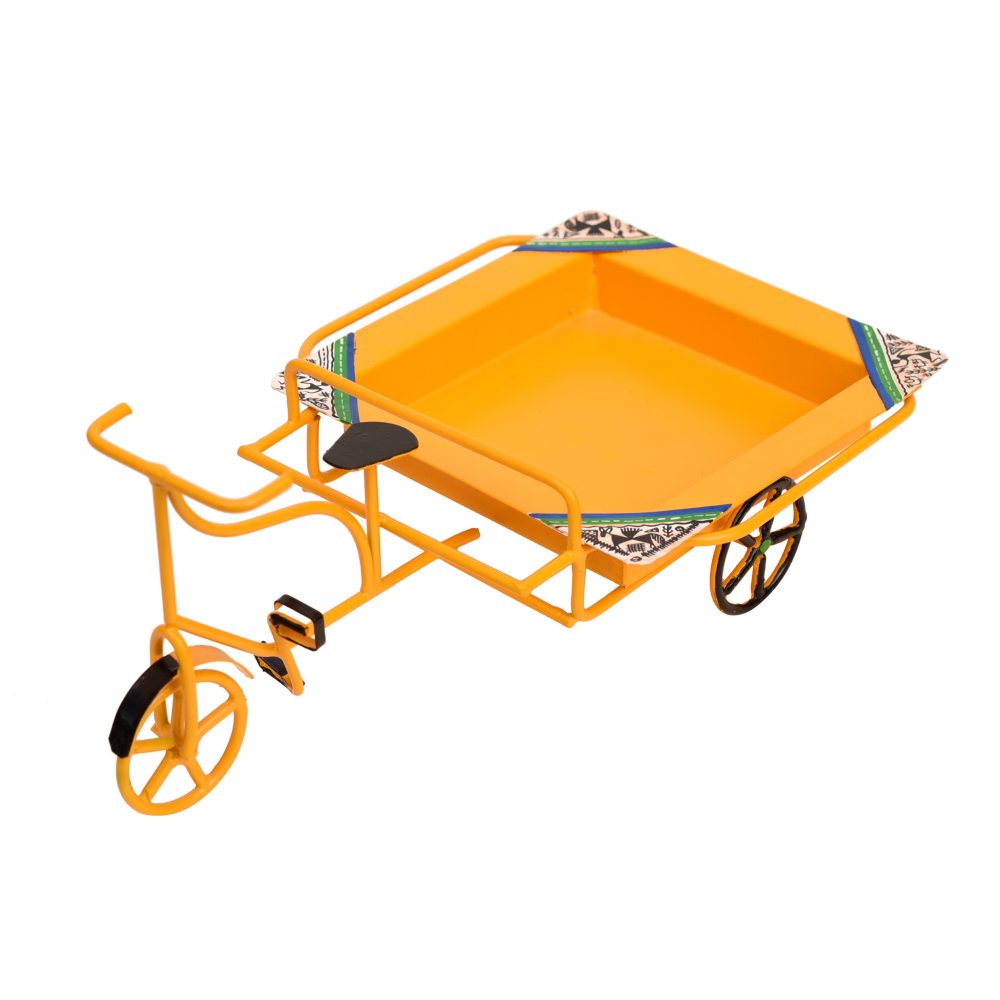 Moorni Funky Snacks Serving Rickshaw in Yellow (9x6x4)