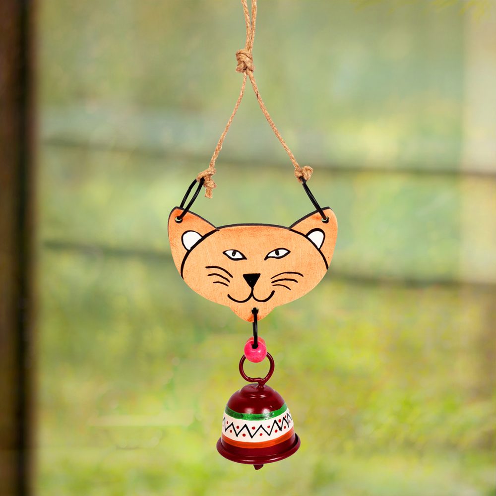 Moorni Pink Panther Wind Chimes with Metal Bell for Outdoor Hanging and Home Decoration