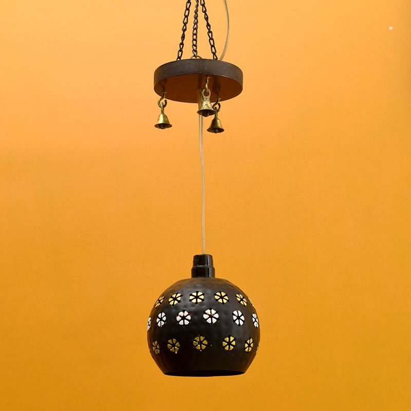 Moorni Star-1 Dome Shaped Pendant Lamp In Black