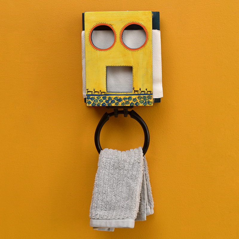 Moorni Robo Face Towel Hanger - (6x2.5x7 in)